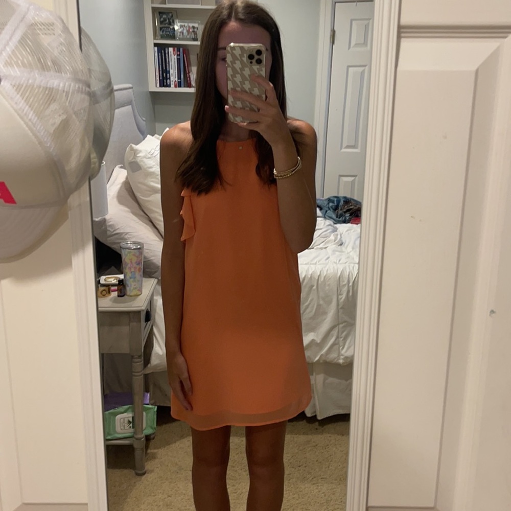 Orange shift dress - Picture 3 of 6
